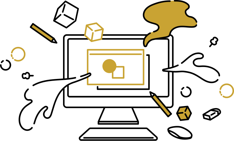 ミーティングをしている様子のイラスト